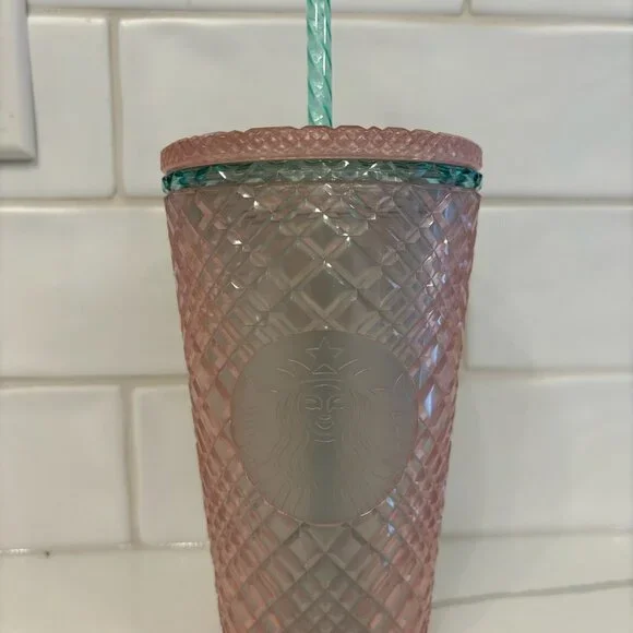 3 for $25- Starbucks Summer 2023 Pearl Peach Jewled Cold Cup 16 oz - Picture 2 of 7